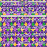Custom Purple White 3D Pattern Design Mardi Gras Shrove Tuesday Authentic Baseball Jersey