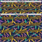 Custom Navy Gold 3D Pattern Design Mardi Gras Shrove Tuesday Authentic Baseball Jersey