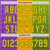 Custom Purple Gold-Grass Green 3D Pattern Design Mardi Gras Shrove Tuesday Authentic Baseball Jersey