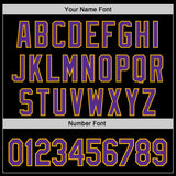 Custom Black Purple-Gold 3D Pattern Design Mardi Gras Shrove Tuesday Authentic Baseball Jersey