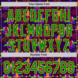 Custom Purple Grass Green-Gold 3D Pattern Design Mardi Gras Shrove Tuesday Authentic Baseball Jersey