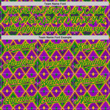 Custom Purple Grass Green-Gold 3D Pattern Design Mardi Gras Shrove Tuesday Authentic Baseball Jersey