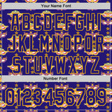 Custom Dark Purple Gold 3D Pattern Design Mardi Gras Shrove Tuesday Authentic Baseball Jersey