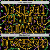Custom Black Gold 3D Pattern Design Mardi Gras Shrove Tuesday Authentic Baseball Jersey