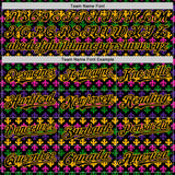 Custom Black Gold 3D Pattern Design Mardi Gras Shrove Tuesday Authentic Baseball Jersey