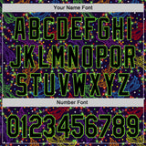 Custom Purple Black-Aurora Green 3D Pattern Design Mardi Gras Shrove Tuesday Authentic Baseball Jersey