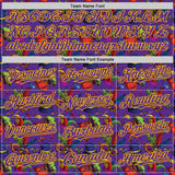 Custom Purple Gold 3D Pattern Design Mardi Gras Shrove Tuesday Authentic Baseball Jersey