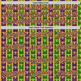 Custom Green Purple-Gold 3D Pattern Design Mardi Gras Shrove Tuesday Authentic Baseball Jersey