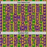 Custom Green Purple-Gold 3D Pattern Design Mardi Gras Shrove Tuesday Authentic Baseball Jersey