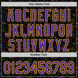 Custom Black Purple-Gold 3D Pattern Design Mardi Gras Shrove Tuesday Authentic Baseball Jersey