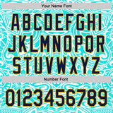 Custom Ice Blue Navy-Gold 3D Pattern Design Burner Costumes Tribal Tattoo Authentic Baseball Jersey