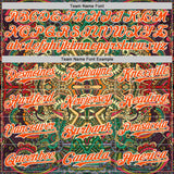 Custom Green Orange-White 3D Pattern Design Burner Costumes Exotic Authentic Baseball Jersey