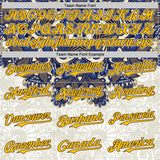 Custom White Yellow-Brown 3D Pattern Design Burner Costumes Paisley Authentic Baseball Jersey