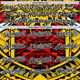 Custom Yellow Black Red-White 3D Pattern Design Rave Party Tribal Authentic Baseball Jersey