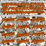 Custom White Orange Black-Yellow 3D Pattern Design Rave Party Vintage Cash Money Authentic Baseball Jersey