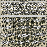 Custom Cream White-Black 3D Pattern Design Rave Party Animal Leopard Print Authentic Baseball Jersey