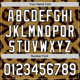 Custom Brown White-Black 3D Pattern Design Rave Party Animal Leopard Print Authentic Baseball Jersey