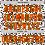 Custom White Orange Black-Yellow 3D Pattern Design Rave Party Animal Zebra Print Authentic Baseball Jersey