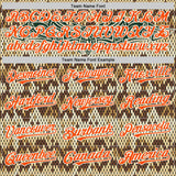 Custom Black Orange-White 3D Pattern Design Rave Party Animal Snake Python Print Authentic Baseball Jersey
