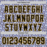 Custom White Black Royal-Gold 3D Pattern Design Rave Party Monogram Geometric Shape Authentic Baseball Jersey