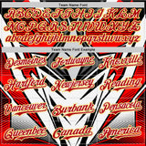 Custom White Red Black-Yellow 3D Pattern Design Burner Costumes Cyber Punk Authentic Baseball Jersey