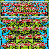 Custom Green Red Blue Black-White 3D Pattern Design Burner Costumes Tribal Authentic Baseball Jersey