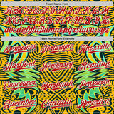 Custom Gold Red Black Green-White 3D Pattern Design Burner Costumes Tribal Authentic Baseball Jersey