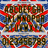 Custom Blue Black Red-Yellow 3D Pattern Design Burner Costumes Tribal Authentic Baseball Jersey