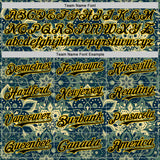 Custom Green Black-Yellow 3D Pattern Design Burner Costumes Paisley Bandana Authentic Baseball Jersey