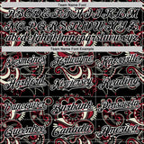 Custom Black White 3D Pattern Design Burner Costumes Paisley Bandana Authentic Baseball Jersey