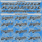 Custom Electric Blue Black-White 3D Pattern Design Burner Costumes Paisley Bandana Authentic Baseball Jersey