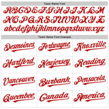 Custom White Blue Pinstripe Royal-Red 3D American Flag National Symbols Authentic Baseball Jersey