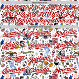 Custom White Royal-Red 3D American Flag Independence Day National Symbols Authentic Baseball Jersey