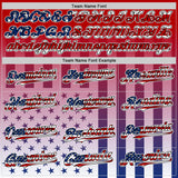 Custom Red USA Flag Royal Black-White 3D Gradient American Flag Authentic Baseball Jersey
