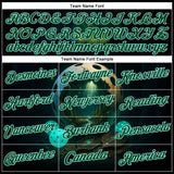 Custom Blue Green-Ice Blue 3D Pickleball Paddles Balls Fantasy Performance T-Shirt