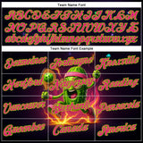 Custom Blue Hot Pink-Neon Green 3D Funny Pickleball Paddles Balls Performance T-Shirt