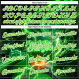 Custom Green Aurora Green-White 3D Charged Pickleball Paddles Balls Court Performance T-Shirt
