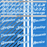 Custom Blue White Powder Blue Gray-Black 3D Pattern Design Argentina Stripe Sport Wear Performance T-Shirt