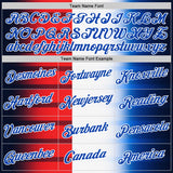 Custom White Thunder Blue-Red 3D Pattern Design USA Gradient Sport Wear Performance T-Shirt