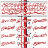Custom White Red 3D Pattern Design Canada Sport Wear Performance T-Shirt