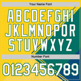 Custom Yellow White-Kelly Green 3D Pattern Design Brazil Jamaica Sport Wear Performance T-Shirt