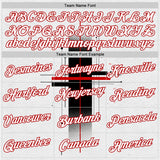 Custom White Black-Red 3D Pattern Design Gradient Cross Sport Wear Performance T-Shirt