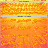 Custom Yellow Orange 3D Pattern Design Anime Inspired Gradient Sport Wear Performance T-Shirt