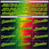 Custom Red Grass Green-Yellow 3D Pattern Design Gradient Sport Wear Performance T-Shirt