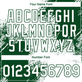 Custom White Green 3D Pattern Design Abstract Brush Stroke Performance T-Shirt