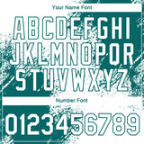 Custom White Teal 3D Pattern Design Abstract Brush Stroke Performance T-Shirt