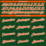Custom Green Orange-White 3D Pattern Design Gradient Style Twinkle Star Performance T-Shirt