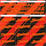Custom Black Fire Red-Yellow 3D Pattern Design Patriot USA Heat Sport Wear Performance T-Shirt