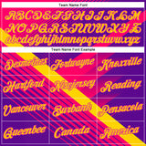 Custom Pink Yellow Purple-Deep Pink 3D Pattern Design Gradient Neon Sport Wear Performance T-Shirt