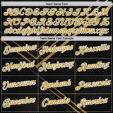 Custom Black Old Gold-White 3D Pattern Design Geometric Shape Sport Wear Performance T-Shirt